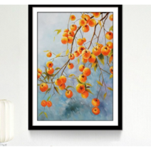 MINJING 3D전체DIY 큐빅 보석 십자수세트 과일 감나무 취미생활 비즈십자수 집들이 선물 생일, 1세트, 70x90cm