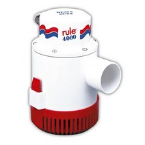 Rule 56D 4000 GPH 해양 빌지 펌프 비자동 12볼트 화이트/레드 USA 미국, 24 Volt