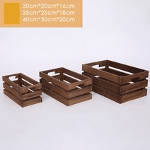 원목칼라박스 리빙박스 편리한 틈새형 수납함, 중형 35 -25-18cm + 원목색3개