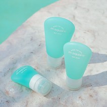 마이웨이 여행용 휴대용 실리콘 공병 리필 케이스 세트, 피치핑크, 3종세트