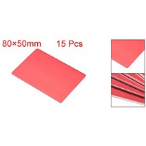 알루미늄판 판재 재단 각재 uxcell 15pcs 빈 금속 카드 80x50x0.8mm diy 레이저 인쇄 조각 블루에 대 한 양극 처리 된 알루미늄 플레이트, 빨간색 80x50x1mm