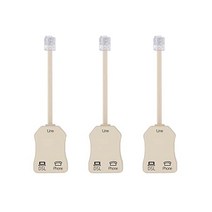 Antfly 3 PCS 2 와이어 1 라인 DSL 필터 내장 스플리터 전화 잭 인라인 필터 스플리터인라인 RJ11 6P2C 남성 여성 모뎀 ADSL 스플리터