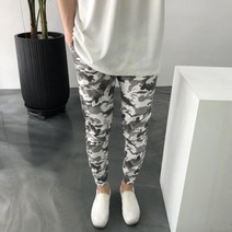 라일라이 / 여름 카모 마린넨 스판조거 팬츠 바지