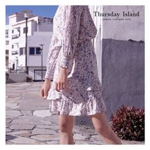 써스데이아일랜드 [Thursday Island] 여성 언밸런스 티어드 스커트(T202MSK134W) 422182