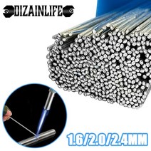 논가스 용접기 휴대용 레이저 알곤 아크 co2 저온 쉬운 용융 알루미늄 범용 실버 코어, 1.6mm-33cm, 40개