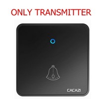 무선센서벨 차임벨 도어벨 동작감지센서 CACAZI-홈 무선 초인종 방수 300M 원격 60 차임 CR2032 배터리, 07 black transmitter_02 EU