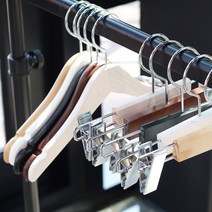 지엔디스플레이 나무 원목옷걸이 바지걸이 매장 고급 정장 니트용 옷가게옷걸이, 여성 상의 검은색, 1개