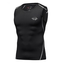 마라톤 러닝 싱글렛 보디 빌딩 스트링거 탱크 탑 남성 새로운 캐주얼 빠른 건조 압축 꽉, 검은색, l