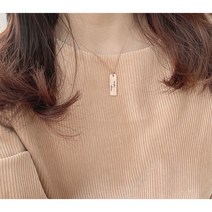 14k 18k 스틱 로아 이니셜 목걸이