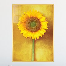 아트블루 돈 들어오는 해바라기 꽃 식물 그림 인테리어 액자, 1번 해바라기 한송이_줄기만