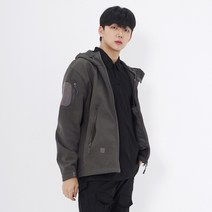 소프트쉘 밀리터리 자켓 그레이 -군인 택티컬 점퍼 바람막이 전술 간부 소방관 경찰특공대 경호원 아웃도어