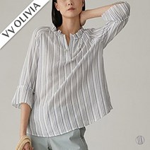 인디안 [비비올리비아] 주름 포인트 블라우스 VVCNLXM4441