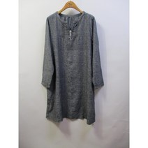 on y vua리넨 긴팔원피스 무릎정도기장의 66사이즈