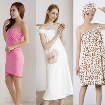 샤워랩 사우나 골프 목욕 어깨끈 바스 드레스 타올 로브 극세사 랩가운 3초가운 샤워 수건, 1개, 어깨끈 바스 로브, 화이트