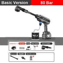 자동차 고압세척기 24v Cordless High-Pressure Car Washing Machine Water Gun Lithium Battery Portable Washer F, [01] 무색