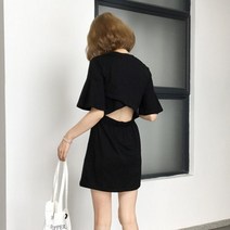 오르난 여성 캐주얼 뒷트임 베이직 원피스 566830372891