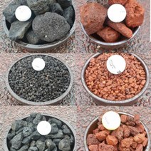 유림화훼자재상사 화산석 자연화산석화분마감재 가벼운돌 화산원석괴석유림화분 화산사(레드) 4호(20~30mm) 1kg