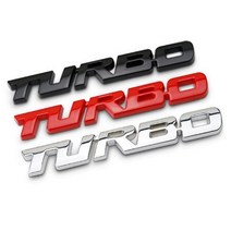 TURBO 터보 스포츠 메탈 자동차 엠블럼 스티커 1P, 레드(1406-1)