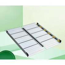 휠체어경사로 미끄럼 방지 계단 장애인 접이식 휴대용 턱단자 이동식 문턱 진입판 등반 패드, 길이 88 너비 75cm 접이식