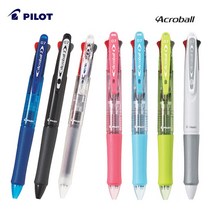 파이롯트 아크로볼 유성 3색/4색 볼펜 0.7mm 부드럽게 잘써지는 펜 노크식 멀티펜 PILOT, 1개, 아크로볼 3색볼펜(바디색상랜덤)