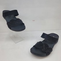 여성 발편한 4CM 보석장식 스트랩 슬리퍼