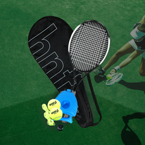 [윌슨테니스공시합구] 헬스앤프렌즈 혼자 치는 실내 테니스 리턴볼 셀프 스쿼시 나 홀로 테니스 연습기 커플운동, 싱글 테니스 세트