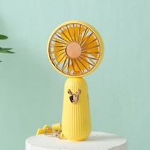 미니팬USB 충전식 휴대용 미니 선풍기 여유로운 임시 여행 쇼핑 냉각 에어 쿨러, 01 Yellow