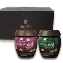 담은청 배 도라지 인진 쑥 조청 100% 국내산 2종 세트, 2개