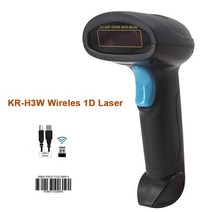 바코드 무선 스캐너 휴대용 블루투스 2D QR 코드 1D USB 리더 금전 등록기 중소 기업, 4.H3W Wireless Laser
