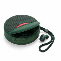 버스킹 가성비 블루투스 스피커 tg808 미니 무선 무선 이어폰 투인원 tws 서브우퍼, 육군 녹색