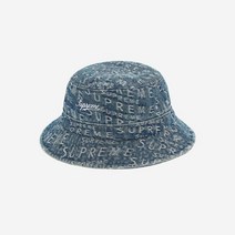 [정품] 슈프림 워프 자카드 로고 데님 크러셔 블루 - 21SS Supreme Warp Jacquard Logos Denim Crusher Blue