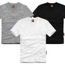 30수 순면 반팔 무지 라운드/V넥(M-3XL) 유주얼