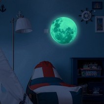 야광 달 MOON 데코 멀티 스티커 자녀 거실 벽 창문 유리 장식 방 셀프 인테리어 효과 소품 포인트 필름 시트지 그래픽 리폼 아이방 꾸미기 슈퍼문 보름달 둥근달 뽀인트