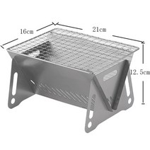 밥그릴 바베큐화로대 숯불화로대 불멍 캠핑용 야외 화로 휴대용 접이식 그릴 stove1-2 사람 스테인레스 스틸 그물 유형 장작 스토브 피크닉 기구, 바베큐 스토브