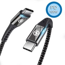 [ES] C to C PD 100W 고속충전 케이블 4k uhd, C to C 100w 2.4m