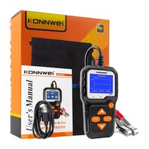 배터리 충전 장치 배터리테스터 KONNWEI KW650 테스터 자동차 오토바이 12V 6V 시스템 분석기 2000CCA 크랭크 테스트 도구 주파수V 출력V 상태 확인, 1.KW650