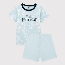 PETIT BATEAU [빠른배송] 남아 하와이안 패턴&레터링 파자마 세트