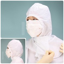 케이엠 위생모 방진모 크린룸 정전기 방지 후드 모자, 화이트4XL, 화이트4XL, 화이트4XL