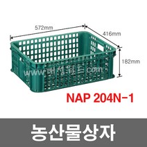 대성월드 농산물상자 NAP204N-1 - 1개 / 운반바구니 내쇼날 프라스틱바구니 다용도바구니, NAP204N-1(녹색) - 1개