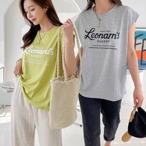 주디앤 여성 레오나르 캡소매 티셔츠 2P