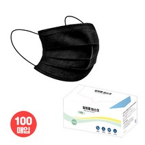 제이라인 일회용마스크 블랙 100매 1개입, 1개, 100개