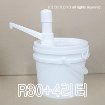 +4L 벌크용기+R30펌프/화장품재료/락스/액체세제/섬유유연제/물감