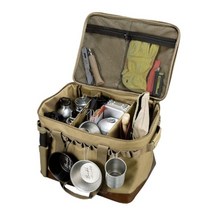 서바이벌 생존 재난 대비 비상 용품 캠핑 구급 키트 장비 백패킹 가방야외 보관 식사 대용량 보관 램프 식기 도구 피크닉 캠프 여행, 갈색 캠프 가방