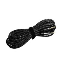 혼케이블 무저항잭 저항잭 이어폰 y잭 AUX 케이블 단자 헤드폰 1.5m 나일론 잭 aux 3.5mm 3.5mm 오디오 남성-남성 kabel 골드 플러그 자동차 aux 코드, 블랙 1.5m