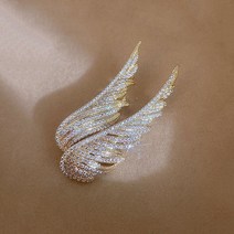 Z3JC 천사날개 세련되고 우아한 깃털 브로치