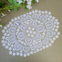 데이지 레이스 매트 콘솔 소품깔개 테이블매트