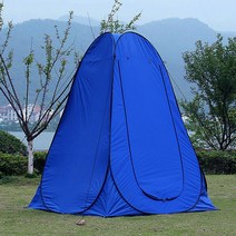 KMOMENT 이동식 샤워텐트 150X190CM 블루 탈의실텐트, 1개