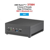 미니pc AMD-라이젠 R5 3750H R7 2700U 미니 PC 베가 10 그래픽 포함 4K UHD Nvme SSD 데스크탑 게임용 컴, 01 No RAM No Storage_02 AU, 03 AN1 R7 3750H
