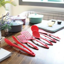 가벼운 내열소재 신혼주방 키친툴 6종택1 인테리어감각 40대주부 조리도구함 요리도구함 칼보관 매장용, 집게