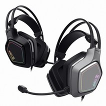 COX SCARLET 가상 7.1 RGB 노이즈 캔슬링 헤드셋 (그레이)